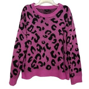 Mittoshop Vibrant Pink and Black Sweater